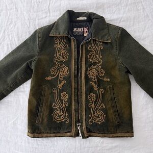 Jean Paul Gaultier Washed Embroidered Denim Jacket